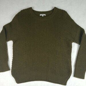 Madewell Womens XS Chunky Knit Wool Alpaca‎ Blend Oversized Sweater Olive Green